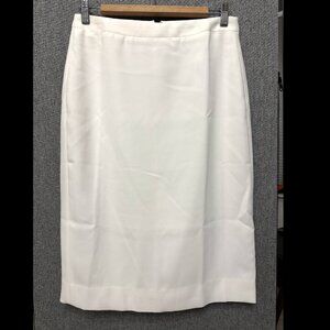 NWT J.Crew 365 Crepe Pencil skirt WHITE / IVORY Size 4
